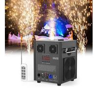 Machine à Etincelle Froide - JAJALUYA Feu d'artifice Froid 1300W - Machine à Fumée Pack De 1 Noir Avec Écran LCD