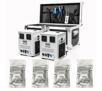 Machine à Etincelle Froide - JAJALUYA Feu D'Artifice Froid 1300W - Machine à Fumée Pack De 2 Blanc Avec Flight Case et 4 Carburant