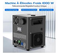 Machine à Etincelle Froide - UKING- 1000W Feu D'Artifice Froid DMX avec Télécommande Écran LCD, Machine à Fumée pour Mariage-Blanc