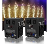 Machine à Étincelles à Froid, 1000W Noirs Machines à Effets Spéciaux avec d-mx512 Télécommande Sans fil Machines Pyrotechniques pour Mariage Bar Scène Fête Halloween Noël Mariages