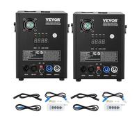 VEVOR Contrôleur 2PCS 500 W alliage d'aluminium contrôleur DMX réglable de 2 à 4 m 7 minutes par recharge pour mariages, spectacles de DJ, fêtes, événements