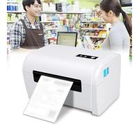 Machine à étiqueter Bluetooth Imprimante thermique rapide 160 mm/s 203 DPI USB Compatible avec iOS Android Largeur d'impression 110 mm Diamètre maximum du rouleau 135 mm