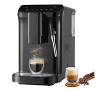 VEVOR Machine à Expresso Automatique 20 bars avec Mousseur 15 Niveaux de Mouture