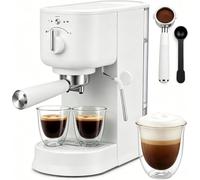 Machine à Expresso Compacte, Machine a Cafe - 15 bars - Prépare espresso et Cappuccino Mousseur à Lait Chaudière Thermobloc 1500 W, Porte Filtre 58 mm Réservoir 1.25 L, Nettoyage automatique, CMP0003