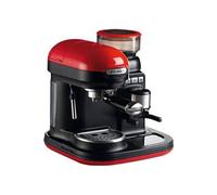 machine à expresso de 0,8L avec moulin à café intégré 1080W 1318 noir rouge