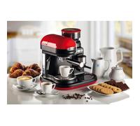 Machine À Expresso De 0,8l Avec Moulin À Café Intégré 1080w Noir Rouge