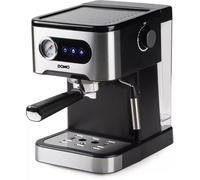 DOMO ESPRESSOMASCHINE MIT MANOMETER Machine à expresso noir,acier inoxydable 1350 W