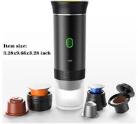 Machine à expresso électrique portable, machine à café en poudre à capsules 3 en 1 compatible avec les capsules Nespresso Original,