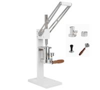 Machine à expresso manuelle à levier, presse à expresso avec manomètre, piston et fonction de préchauffage, for la maison, l'extérieur et le camping(White)