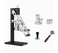 Machine à expresso manuelle à levier, presse à expresso avec manomètre, piston et fonction de préchauffage, for la maison, l'extérieur et le camping(Black)
