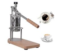 Machine à expresso manuelle portable avec manomètre, porte-filtre sans fond, contrôle de pression de 1 à 15 bar, design amovible pour la maison, le bureau et le camping