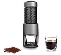 Machine à Expresso Manuelle Portative STARESSO Mini Espresso Machine Portable Cappuccino Quick Cold Brew Tout-en-Un Noir