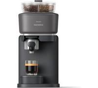 Philips Baristina Espresso Machine - Automatically grinds, tamps&brews, Easy bean switching,16 Bar pressure pump, Compact design, Easy clean, Espresso&Lungo - Black with Black Portafilter (BAR320/60)