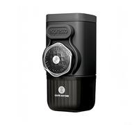 Machine à expresso portable, compatible avec le café moulu manuellement, cafetière manuelle avec petites capsules pour camping en plein air (noir)