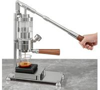 Machine à expresso portable - Machine à café pressée à la main avec poignée en bois, compatible avec porte-filtre de 58 mm pour cappuccino et latte