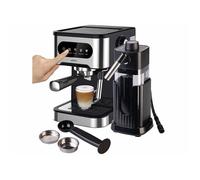 Machine à expresso porte-filtre avec mousseur à lait et réservoir à lait