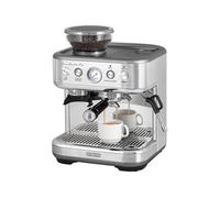 Sencor Machine Expresso - Broyeur Café à Grain - Machine à Café Espresso avec Broyeur Barista Express, Acier Inoxydable Brossé, Réservoir Eau et Café Grande Capacité, Buse Vapeur Cappuccino SES 6010SS