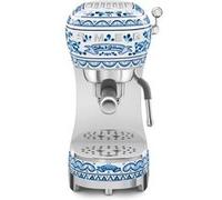 Machine à expresso Smeg Dolce & Gabbanna ECF02DGBEU 1350 W Blue Mediterraneo Bleu et blanc H