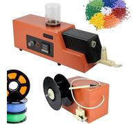 Machine à extruder et Recycler Filament 3D PLA ABS PVA PETG, 120W Vitesse réglable 300-650mm/min avec moules 1.75mm/3.00mm, extrudeuse compacte Bureau avec Entonnoir Transparent,Fiber Winder+Extruder