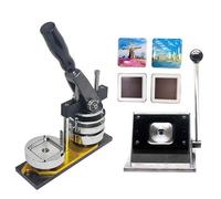 Machine à Fabriquer Des Aimants Carrés De Réfrigérateur Diy 50 * 50 Mm, Machine à Badges Avec Découpe-papier, 100 Pièces De Consommables, Pour L'artisanat Et Les Projets Diy