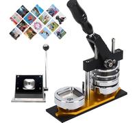 Machine à Fabriquer Des Badges, Kit De Fabrication De Magnet Carré Diy 50 * 50 Mm, Fabriquant De Magnets Pour Réfrigérateur, Coupe-papier, 100 Consommables A