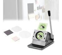 Machine à Fabriquer Des Badges MagnéTiques Pour RéFrigéRateur, Machine à CréEr Des Aimants Photo Rectangulaires, Avec Massicot, Pour Les Loisirs CréAtifs Cutter(Cardboard*100sets)-65 * 90mm