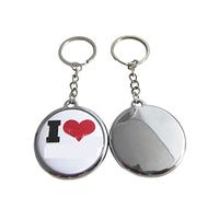 Machine à fabriquer des boutons 100 ensembles de 32mm bouton porte-clés matériel simple côté porte-clés porte-clés bijoux pour diverses utilisations