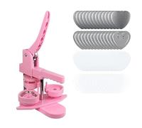 Machine à fabriquer des boutons en forme de cœur, Kit broches bricolage sans Installation, poinçonner les badges avec moule,Fournitures Badge(Pink set)