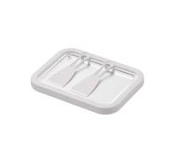 Machine à fabriquer des rouleaux de crème glacée avec 2 grattoirs et plaque de refroidissement, poêle multifonctionnelle for friandises sucrées frites à froid for crème glacée roulée maison(White)