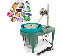 Machine à facettes de pierres précieuses 180W Polisseuse de jade Broyeur Machine de tampon Polisseuse de roche Polisseuse d'angle de bijou avec manipulateur à facettes pour polisseuse de bijoux