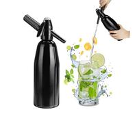 Machine à Faire du Soda, 1L Siphon à soda, mini machine à soda portable en aluminium pour la fabrication, Bouteille de Siphon à Soda pour jus de Fruits Maison,Mojitos,Cocktails,Boissons