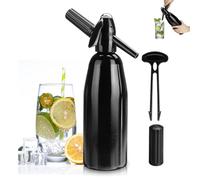 Machine à Faire du Soda,1L Soda Maker,Bouteille de Siphon à Soda avec Régulateur de Pression,Appareil à Gazéifier L'eau en Aluminium pour jus de Fruits Maison,Mojitos,Cocktails,Boissons
