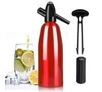 Machine à Faire du Soda | Machine à Soda Portable | Bouteille à Siphon avec Régulateur de Pression | 1L Soda Maker en Aluminium pour jus de Fruits Maison,Mojitos,Cocktails,Boissons