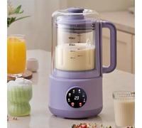 Machine à faire le lait végétal, machine à faire le lait de soja, 1.1L, minuterie 12 heures/maintien au chaud/nettoyage automatique pour lait de soja, lait d'avoine, milk-shake, jus de fru purple