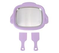 Machine à faire sauter dans la glace avec 2 pelles, machine à glace roulée en acier inoxydable 304, machine à yaourt frit pour un usage domestique, machine multifonctionnelle à (Violette)