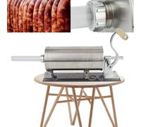 Machine à farcir les saucisses 3L Manuel Remplisseur de saucisses Acier inoxydable Machine à farcir Cuisine Presse à saucisses Aluminium Seringue à saucisses