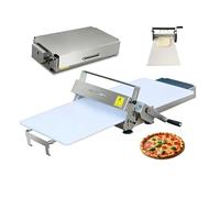 Machine à Feuilletage/Rouleau à Pâte Pliable,Laminoir à Pâte Manuel,Rendu Boulangerie,Matériau Qualité Alimentaire,Cadran Précision 5mm-20mm,Protection Intégrée,Blanc,5kg(103x58x25cm)