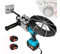 Machine à fileter électrique, outil de tirage de fil automatique, navette for tubes muraux, sélection de 4 batteries, câble de 30 mètres, rapide et pratique, dispositif de dissimulation(44000 mA)