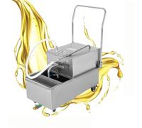 Machine à filtre à huile, friteuse commerciale en acier inoxydable, système de filtration d'huile mobile, pompe de 8,45 gal/min pour friture, capacité de 55 l pour une utilisation en restaurant