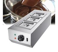Machine à fondre le chocolat commerciale, tempéreuse électrique, température de 30 à 85 °C, 3 cuves en acier inoxydable, usage domestique, 1 200 W,A