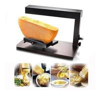 Machine à fondre le fromage à raclette demi-roue, machine à fromage électrique commerciale 750 W avec double zone de chauffage, machine à fondre la raclette traditionnelle