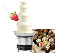 Machine à fontaine à chocolat 300W, Machine à fontaine à fondue au chocolat électrique, en acier inoxydable 304, for chocolat, beurre et confiture(4tiers)