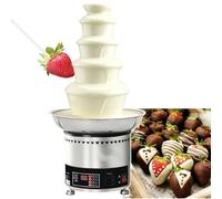 Machine à fontaine à chocolat 300W, Machine à fontaine à fondue au chocolat électrique, en acier inoxydable 304, for chocolat, beurre et confiture(5tiers)