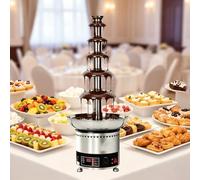 Machine à fontaine à fondue au chocolat, grande capacité, plage de température 30-150℃,contrôle de température constante, for chocolat(6tiers)