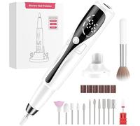 Machine À Forage À Ongles Portable Professique Pour L'acrylique Et Les Ongles En Gel, Les Fichiers À Ongles Électriques Rechargeables Réglés Avec 11 Bits, Blanc