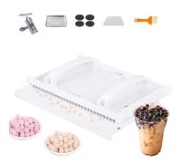 Machine à former des perles, machine à rouler les pilules manuelle pour la maison et les magasins de thé à bulles - Comprend une extrudeuse de bande et un plateau