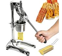 Machine à frites longue manuelle, machine à lanières de pommes de terre de 30cm, presse-frites longue manuelle avec panier frit