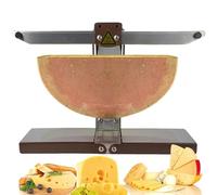 Machine à fromage à raclette électrique 900 W en acier inoxydable avec angle réglable pour demi-roulette de fromage - Chauffage rapide multifonction