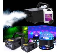 Machine à fumée 400W + Liquide + SUNMAGIC LED RVB + 2 LASERS