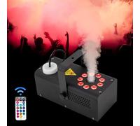 Machine à Fumée 500W Machine à Brouillard Avec Télécommande Et 9 Lumière LED Portable Fog Machine Machine A Fumer,Pour Halloween, Noël, Famille, Fête, Mariage